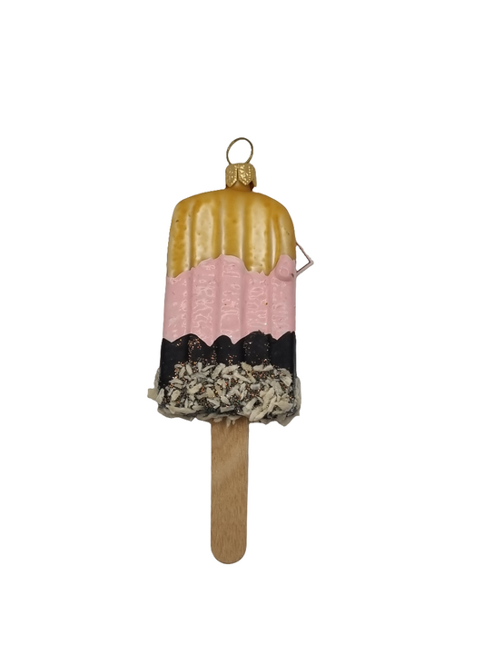 European Glass Christmas ornament of a Popsicle (G)