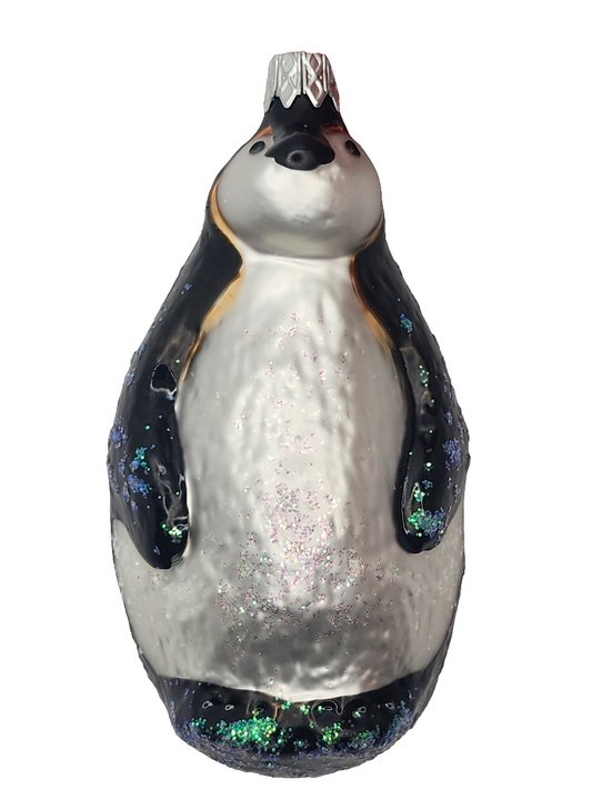 European Glass Christmas ornament of a Penguin (K)