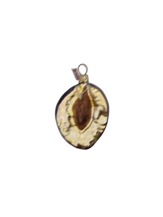 European Glass Christmas ornament of a Plum Half (F)