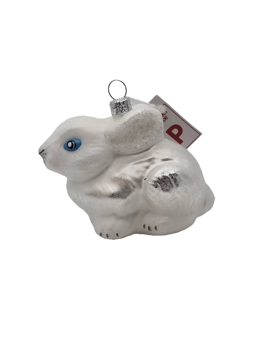 European Glass Christmas ornament of a Rabbit (S)