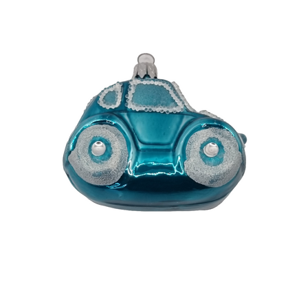European Glass Christmas ornament of a Car | Rounded Spotty (G)