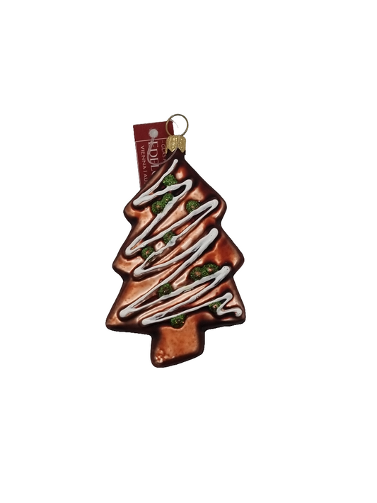 European Glass Christmas ornament of a Gingerbread Tree (H)
