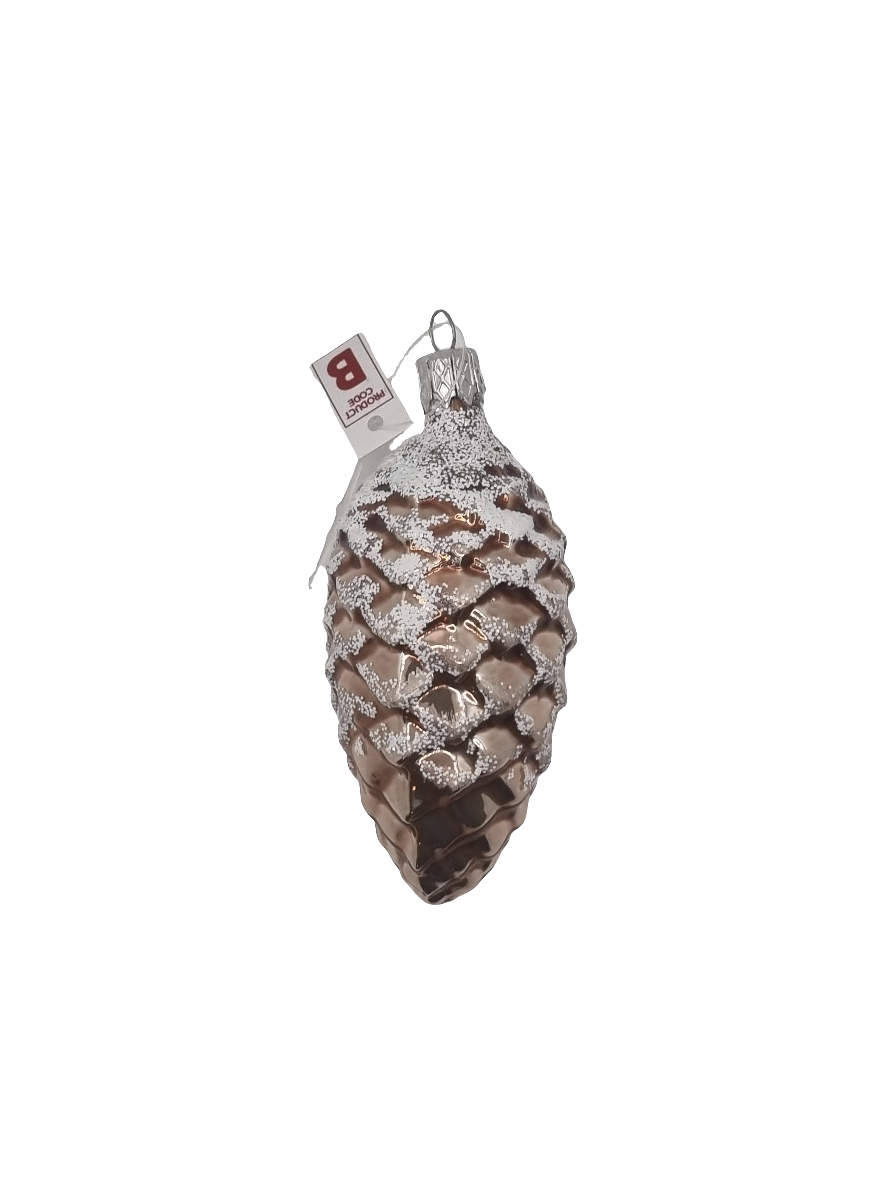 European Glass Christmas ornament of a Pinecone | Small Frosted (B)