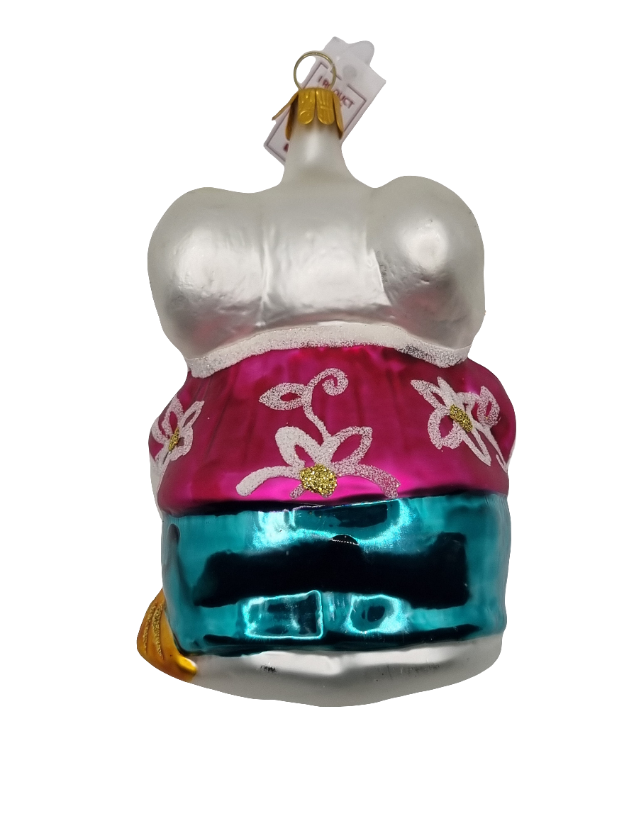 European Glass Christmas ornament of a Elephant large (J)