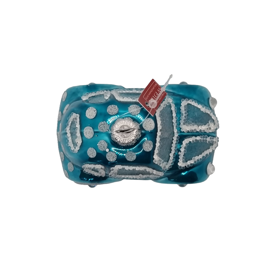 European Glass Christmas ornament of a Car | Rounded Spotty (G)