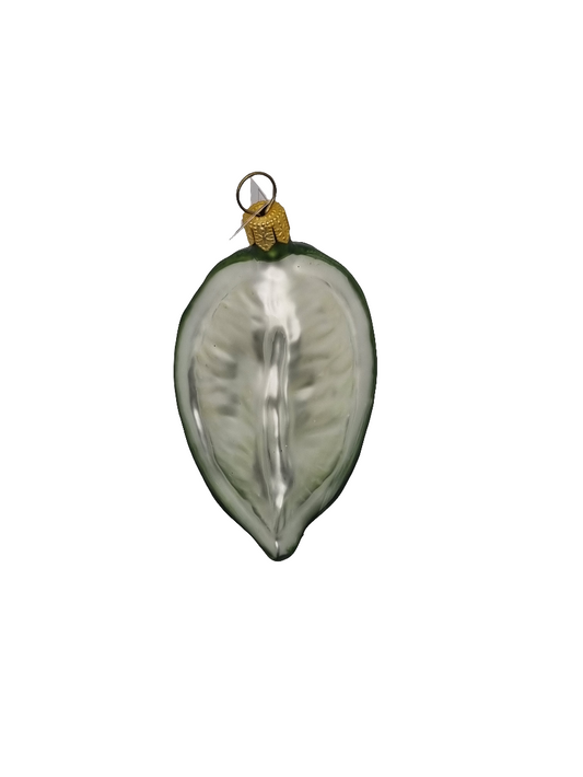 European Glass Christmas ornament of a Lime | Quarter Wedge (J)