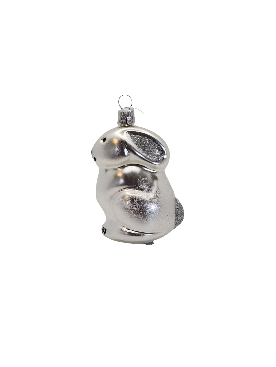 European Glass Christmas ornament of a Rabbit (G)