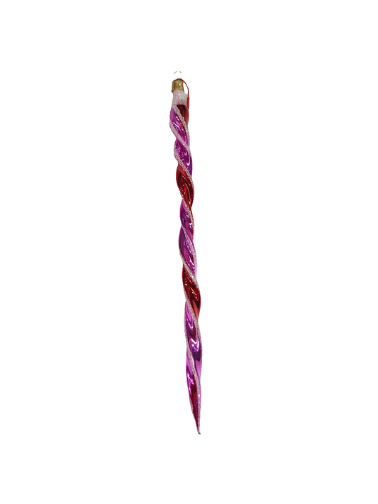 European Glass Christmas ornament of a Icicle | Long (I)