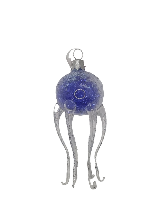 European Glass Christmas ornament of a Jellyfish | Long Glass Legs (J)