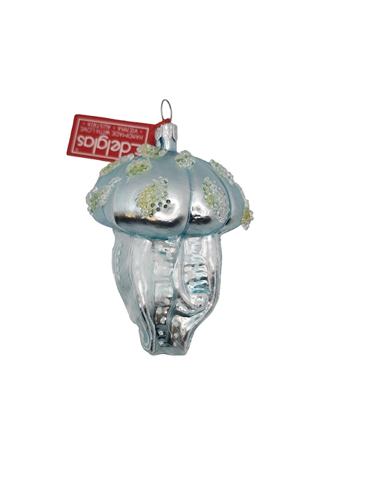 European Glass Christmas ornament of a Jellyfish | Solid Legs (P)