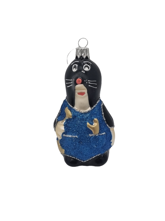 European Glass Christmas ornament of a Little Mole (G)