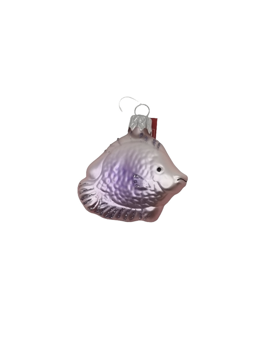 European Glass Christmas ornament of a Fish | Small Round Colourful (C)