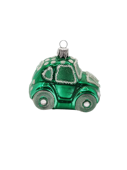 European Glass Christmas ornament of a Car | Rounded Spotty (G)