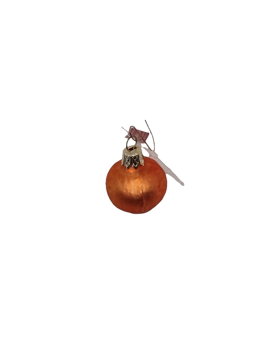 European Glass Christmas ornament of a Apricot (E)