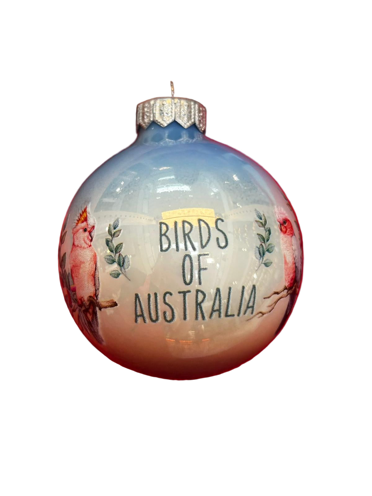 Decorative ornament with 'Birds of Australia' text on a white background