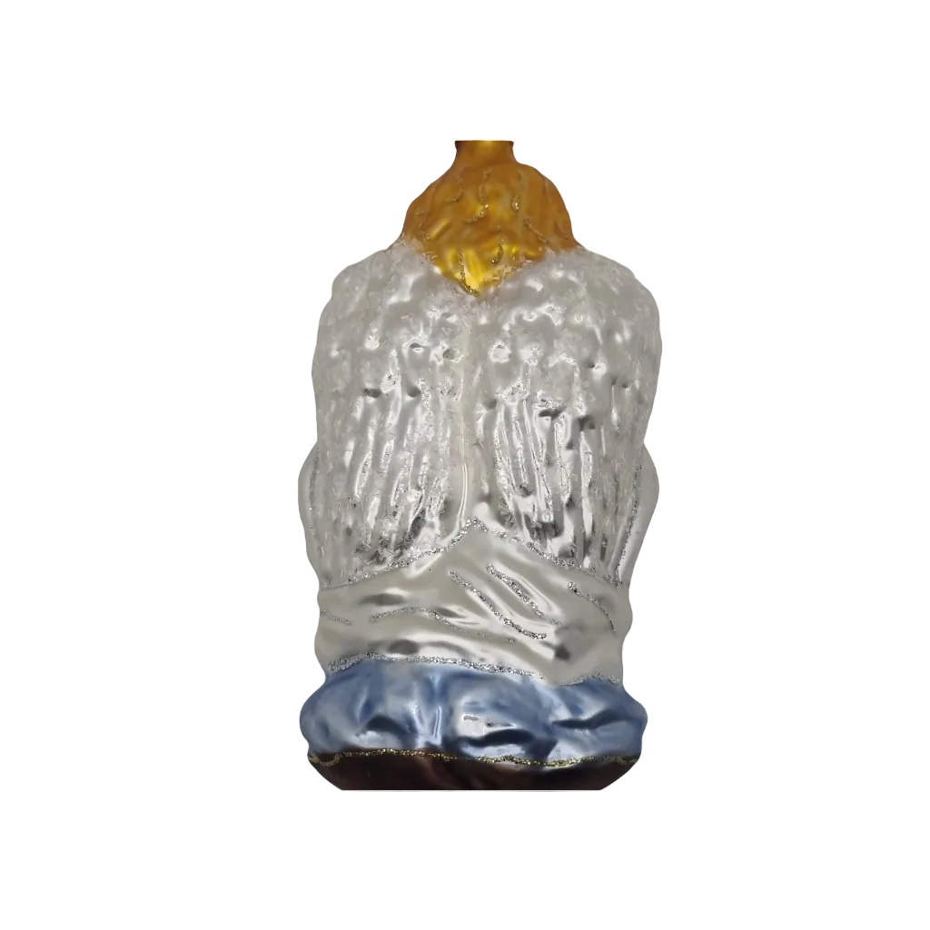 European Glass Christmas ornament of a Angel Praying Large (K)