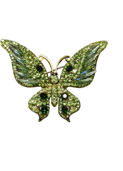 Large Butterfly with Colourful Crystal Wings | Brooch VI