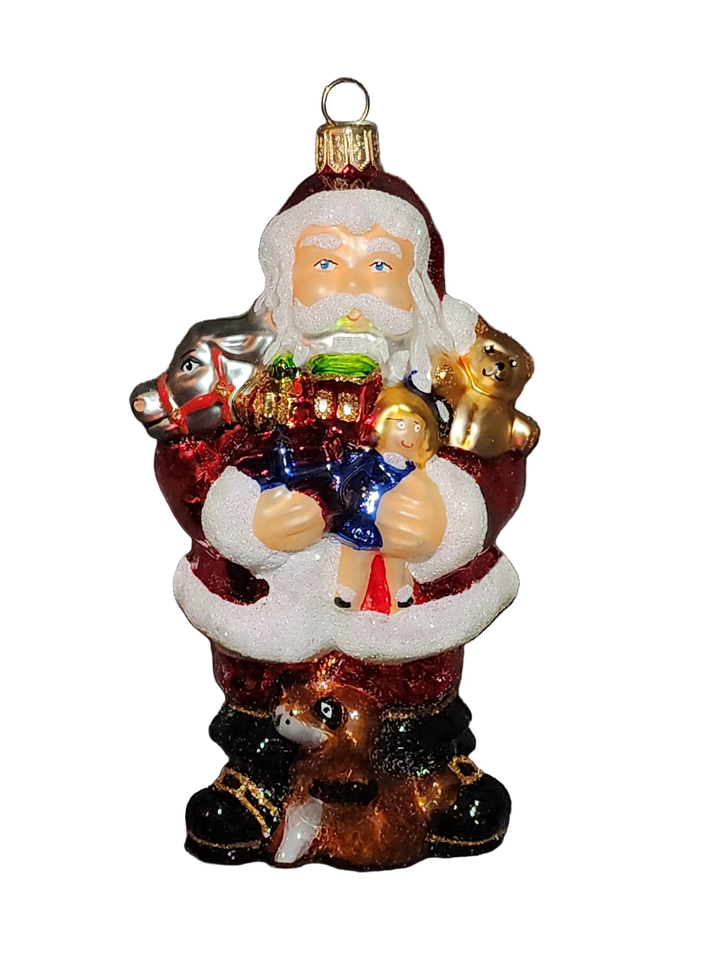 Santa with Armful of Presents (W)