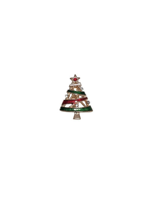 Christmas tree-shaped brooch