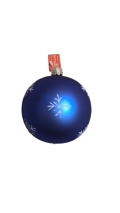 Bauble | White with Christmas Inset Decoration (K)