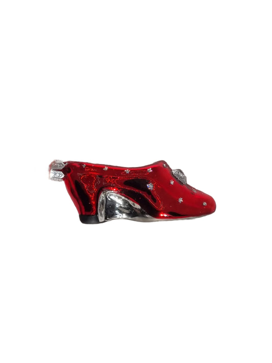 European Glass Christmas ornament of a Shoe | Red Heel (H)