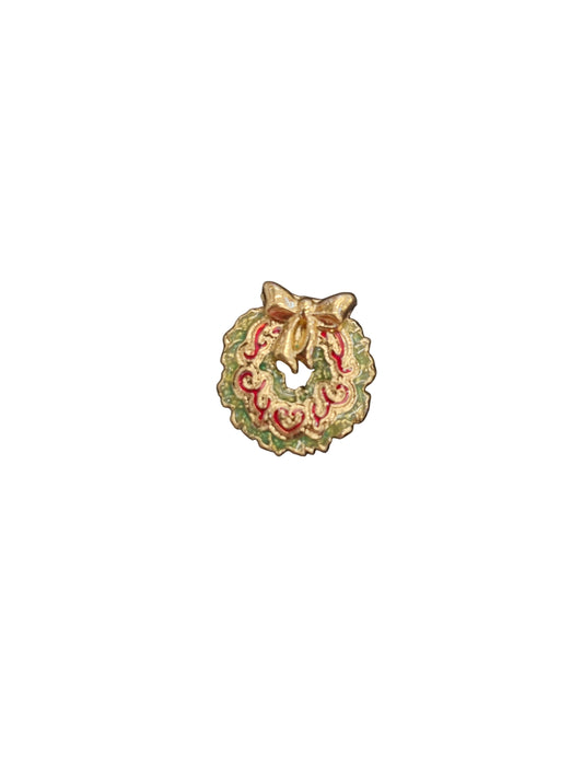 Thick Wreath with Gold Bow | Pins