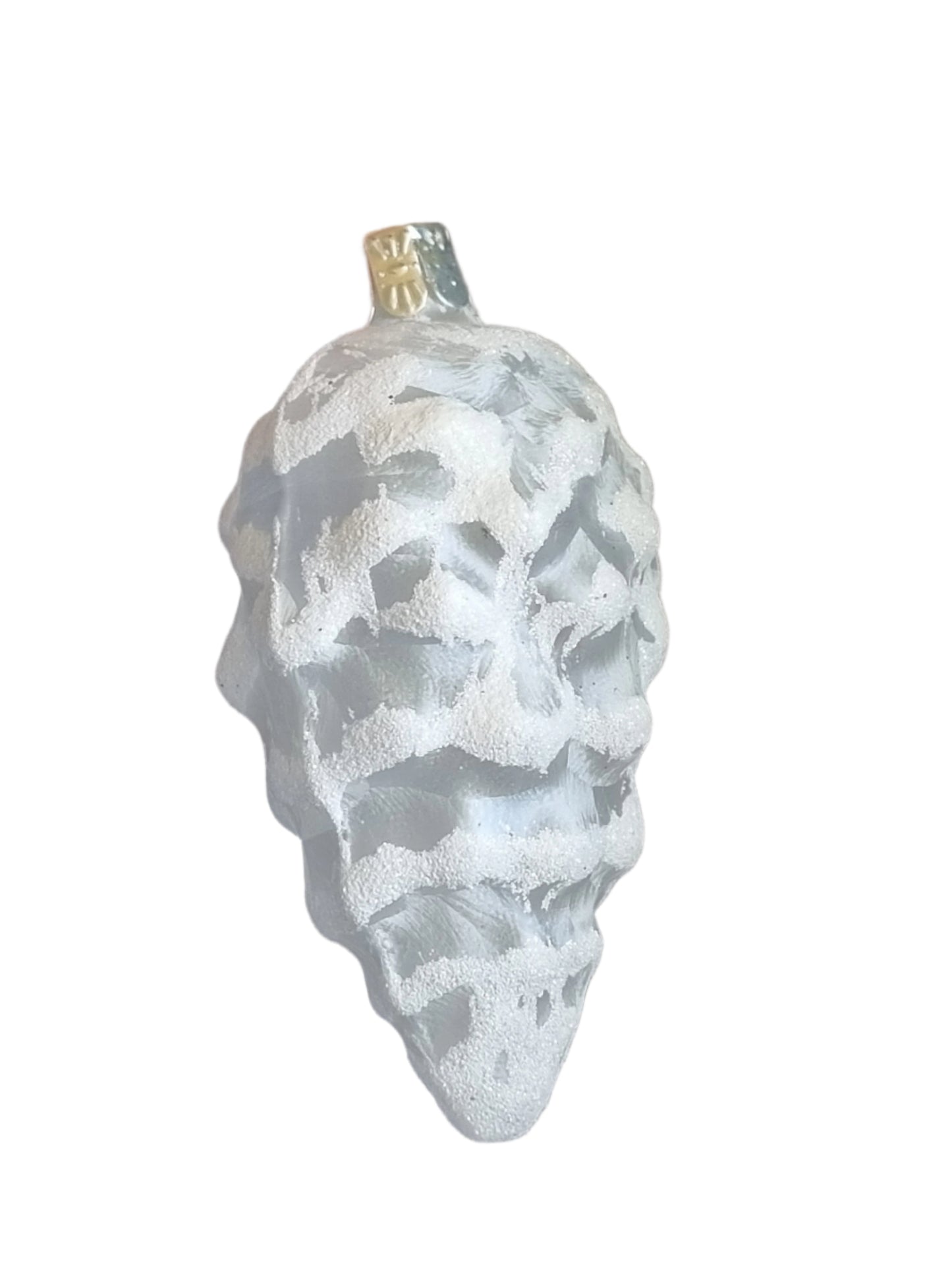 European Glass Christmas ornament of a Pinecone | Large Frosted (H)