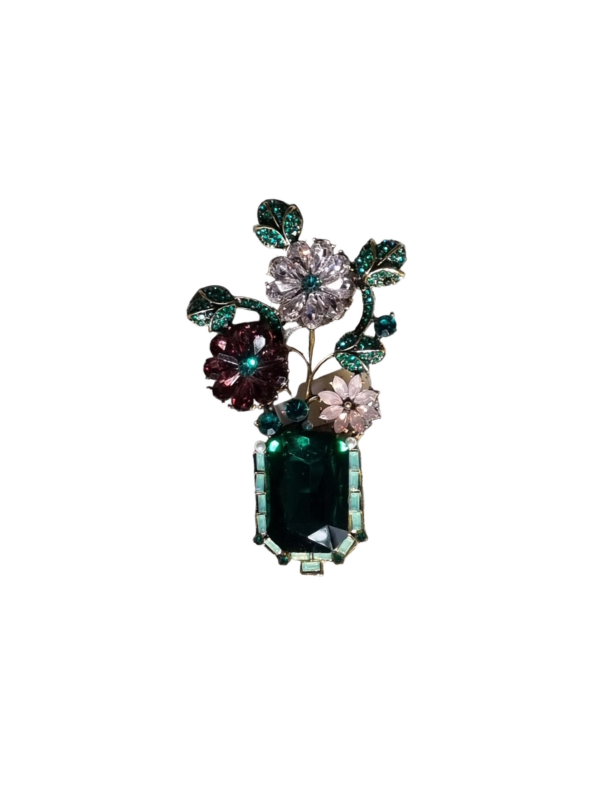 Decorative brooch with gemstones